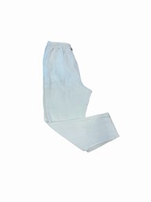Linen trousers with elasticated waistband
