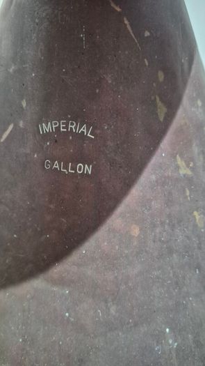 Antique 19th C. Copper 1-Gallon Haystack Jug  Official VR Lead Stamp