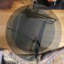 Black glass round coffee table Image 4