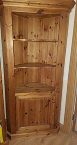 Solid Pine Corner bookcase and cabinet