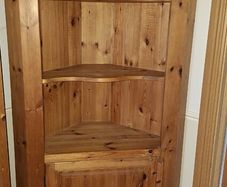 Solid Pine Corner bookcase and cabinet