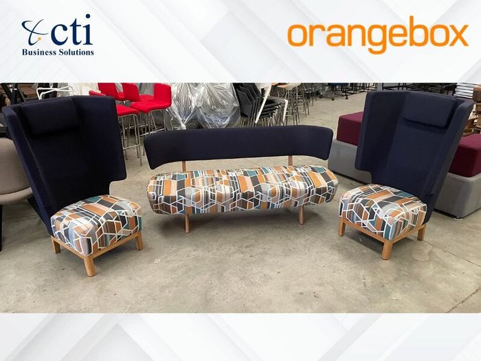Patterned Orangebox Tope Sofa Set(1 Sofa,2Singles)