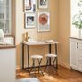 Set of 2 Bar Chairs | 67cm Counter Stools with Backrest  Metal Frame & Padded S Image 2