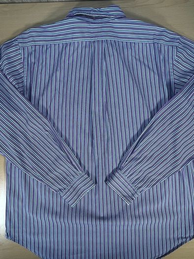 Ralph Lauren Button Down Shirt - Size XL -Striped Classic Fit - Purple Blue