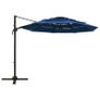 4-Tier Parasol with Aluminium Pole Azure Blue 3x3 m Image 3