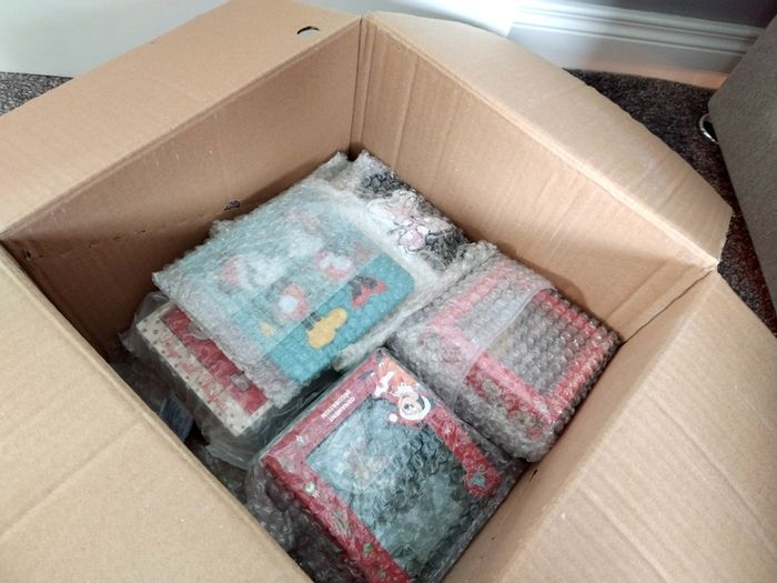 Box Of New as New Disney Christmas Ornaments and Gifts