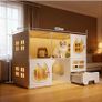2 Tiers Cat Cages Indoor Large with Cat Toilet, Cat Cage Large Cat Cage Fence Panels, DIY Cat Playpen, Cat Enclosure Indoor, Bedroom/Dining/Toilet/Play area for Happy Feline Friends Image 2
