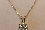 2.5ct. Moissanite Solitaire Pendant and Chain