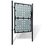 Black Single Door Fence Gate 100 x 200 cm Image 2