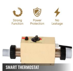 Swimming Pool Heater 2KW 220V SPA Electric Water Heater Pump 48mm 50mm Pool Equipment Water Heater Thermostat