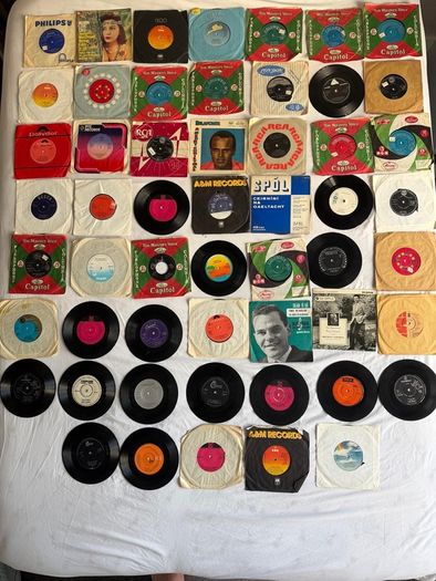 Curated Job Lot of 54 Vintage 7" Vinyl Records - ALL Pressed in Ireland (John Lennon, Pink Floyd, The Kinks)