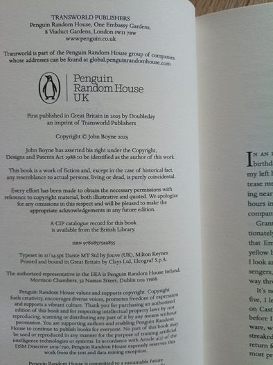 John Boyne Earth Air and Fire 2024 2025 hardbacks with dustcovers in excellent condition with no issues FREE STANDARD POSTAGE INCLUDED