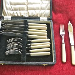 Set of fish knives and forks