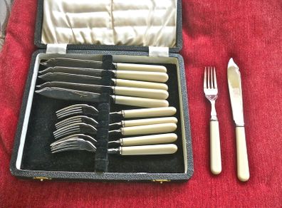 Set of fish knives and forks