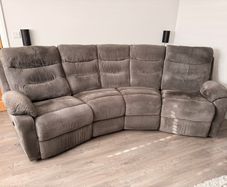 DFS 4 Seater Manual Reclining Sofa + Matching Storage Footstool