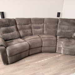 DFS 4 Seater Manual Reclining Sofa + Matching Storage Footstool