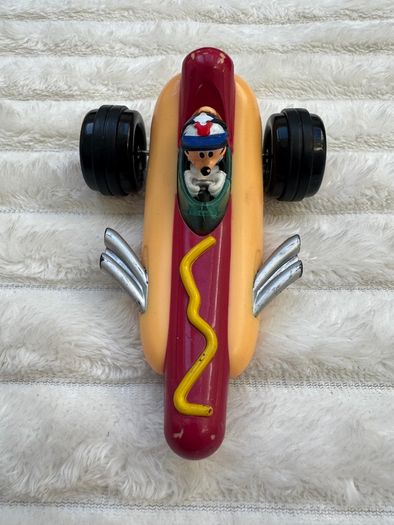 Disney Store Mickey Mouse Racers Disney The Roadster Racers Mickey's Hot Diggity Dogster Ricercar Racer Racing Hotdog approx. 11.5 cm length Used Please see photos