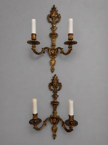 Elegant Antique French Bronze Sconces