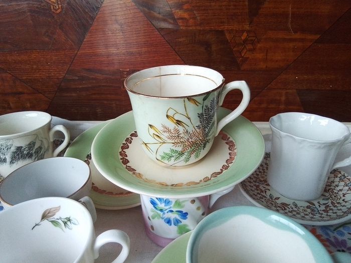 Odd Coffee Cups + Saucers