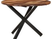 Dining Table 100x100x75 cm Acacia Wood with Sheesham Finish