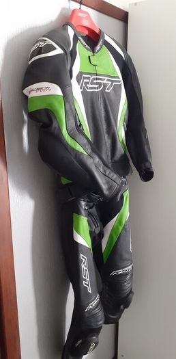 RST TracTech Evo 4 Two Piece Leather Suit Kawasaki Ninja Green (not Alpinestars Furygan Dainese)