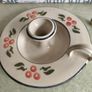large stoneware jackson pottery modern design handmade holly candle holder with handle Image 7