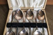 Vintage Set Of 6 Newbridge EPNS Teaspoons