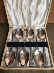 Vintage Set Of 6 Newbridge EPNS Teaspoons