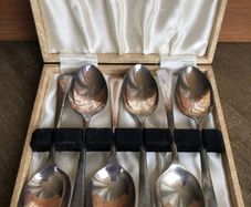 Vintage Set Of 6 Newbridge EPNS Teaspoons