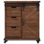 Storage Cabinet Solid Fir Wood 64x33.5x75 cm Brown Image 2