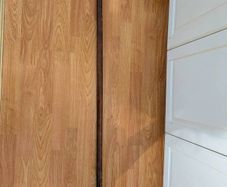 Curtain Rail - brown wood - Free to Collect