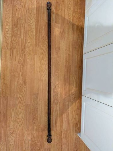 Curtain Rail - brown wood - Free to Collect
