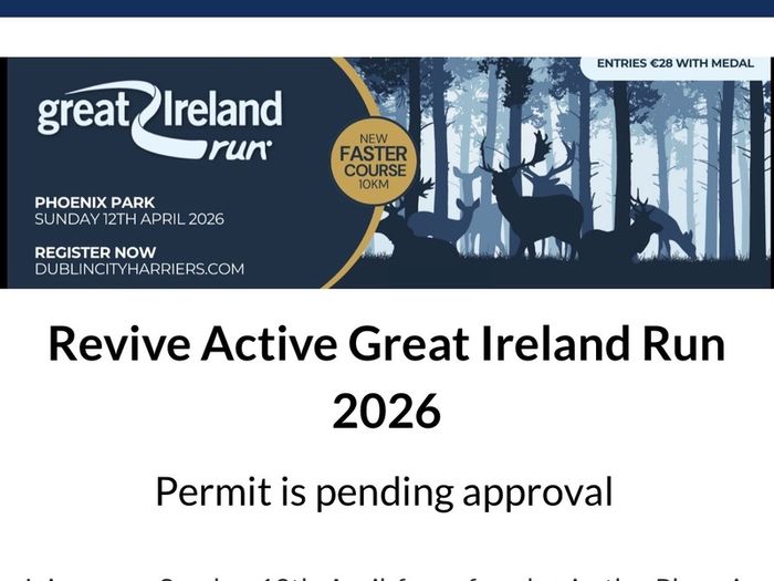 Revive Active Great Ireland Run 2026 Bib