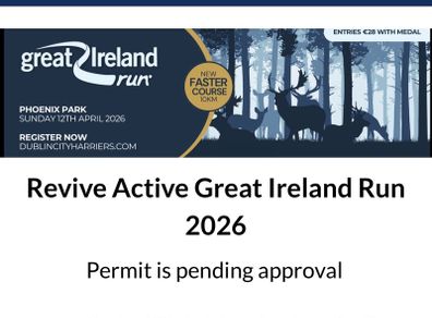 Revive Active Great Ireland Run 2026 Bib