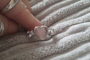 silvertone heart ring