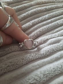 silvertone heart ring
