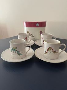 ROSANNA Expresso Cups & Saucers Shoe Themed Boxed Set NEW