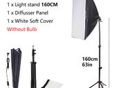 1.6M Tripod and Box Photographic Equipment Photo Studio Photography Soft Box Kit With Triopod Video 50x70cm Softbox Photo Box With Lamp Holder E27