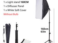 main image for ad 1.6M Tripod and Box Photographic Equipment Photo Studio Photography Soft Box Kit With Triopod Video 50x70cm Softbox Photo Box With Lamp Holder E27