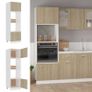 Microwave Cabinet Sonoma Oak 60x57x207 cm Chipboard Image 3