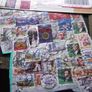 A small box with collection of stamps from overseas. Image 5