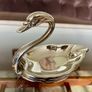 Vintage 1960s Seba Silver Plated Swan Ashtray Dishes Stacking Set England Image 4