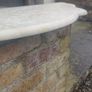Vintage marble table top, moulded, half moon shape Image 7