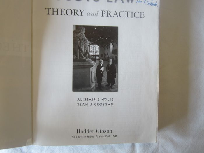 Introductory scots law , theory and practice