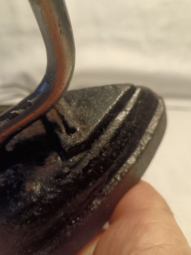 19th Century "Sad" Cast Iron and Cradle