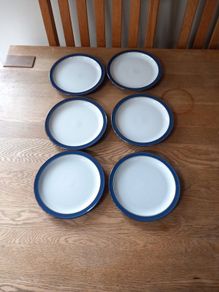 Denby Imperial Blue Side Plates x 6