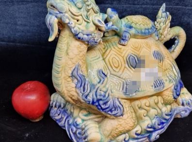 Spectacular large Chinese turtle dragon for luck