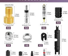 55Pcs Presta Valve Core Sets, Presta Valve Core Replacement Set, Brass Valve Core Bike Kit Valve universal Valve Cores, Tubeless Valve Core for for Bicycles, Road Bikes and Most Mountain Bikes