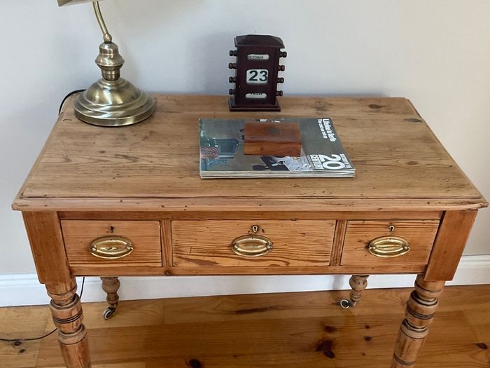 Antique pitch pine desk