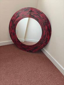 Mosaic round mirror